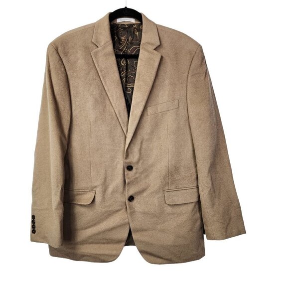 Ralph Lauren Blazer Mens Brown Wool Silk Cashmere 42R Solid Sport Coat - Picture 1 of 12
